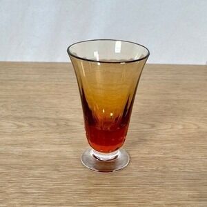 Amber‎ Footed Cordial or Shot Glass